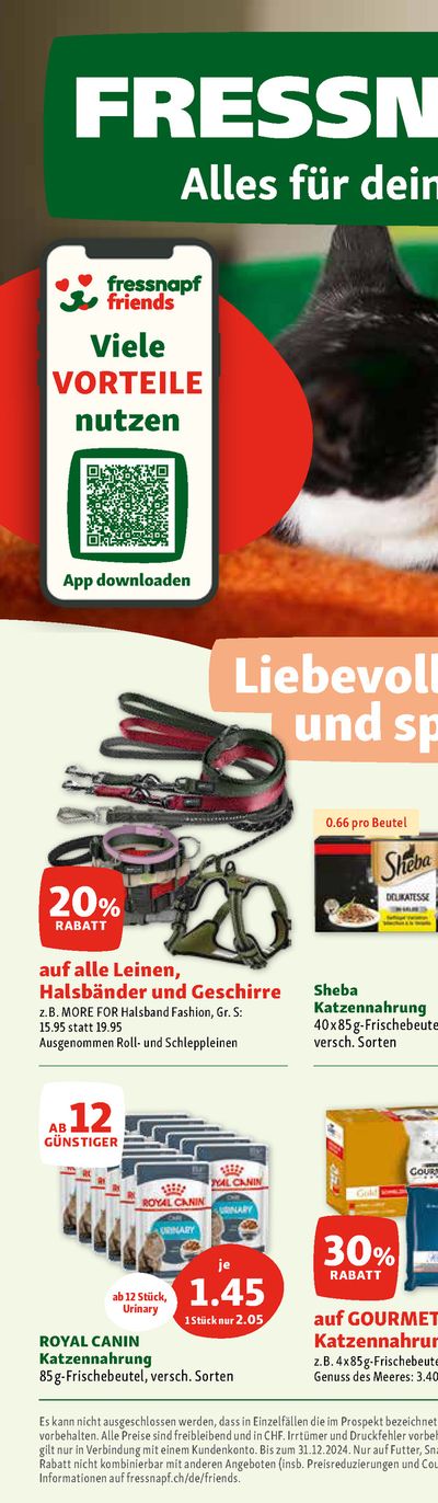 Fressnapf Katalog in Wädenswil | Alles für dein Tier | 30.1.2024 - 31.12.2024