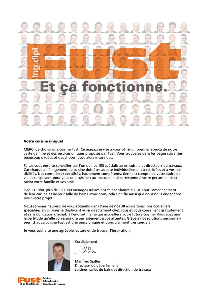 Fust Katalog in Lausanne | Bienvenue dans le monde des cuisines Fust | 1.3.2024 - 31.3.2024