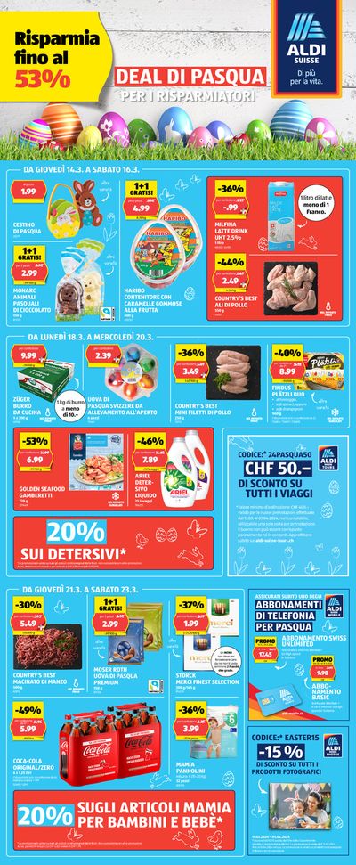 Angebote von Supermärkte in Galgenen | Deal di Pasqua in Aldi | 14.3.2024 - 30.3.2024