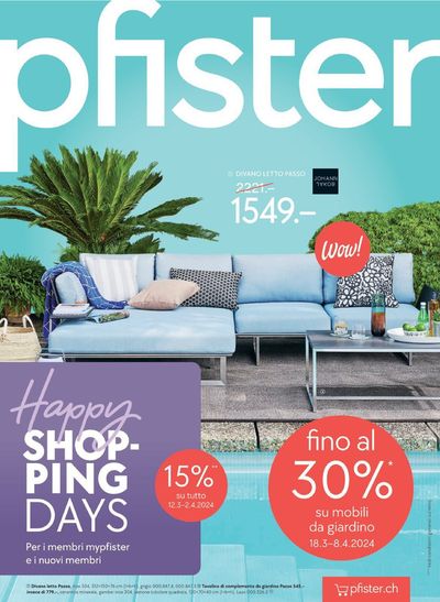 Pfister Katalog in Villars-sur-Glâne | Fino al 30% | 18.3.2024 - 8.4.2024