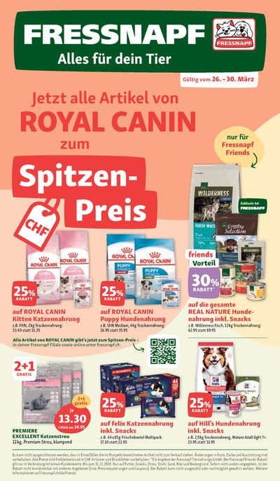 Angebote von Supermärkte in Ittigen | Spitzen-Preis in Fressnapf | 26.3.2024 - 30.3.2024