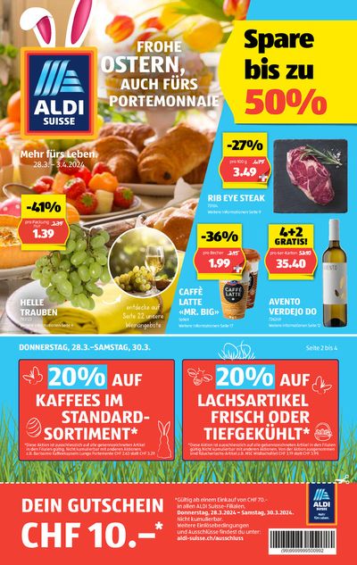 Aldi Katalog in Monthey | Frohe Ostern | 28.3.2024 - 3.4.2024