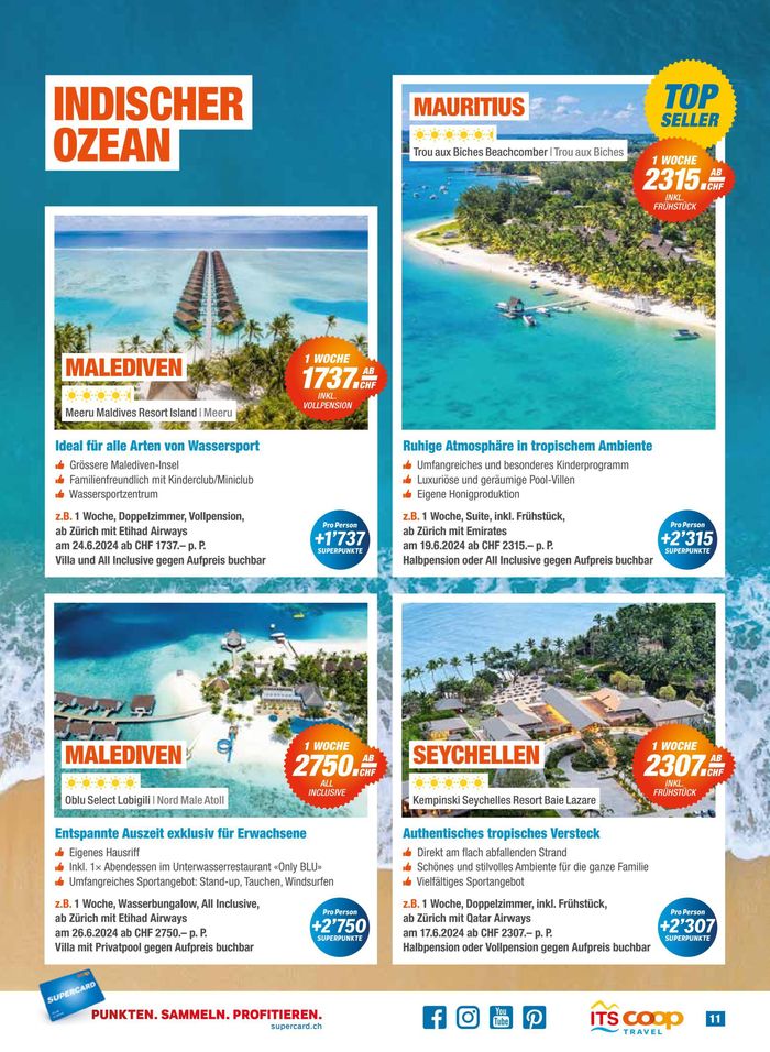 Coop Travel Katalog | Ferien Specials 02/24 | 25.3.2024 - 30.4.2024