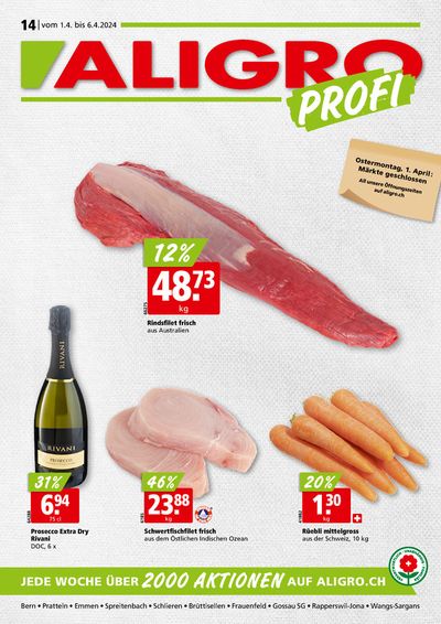 Angebote von Supermärkte in Frauenfeld | Aligro Profi #14 in Aligro | 1.4.2024 - 6.4.2024