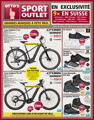 Otto's Katalog in Wädenswil | Printemps-Spécial Sport Outlet | 28.3.2024 - 30.6.2024