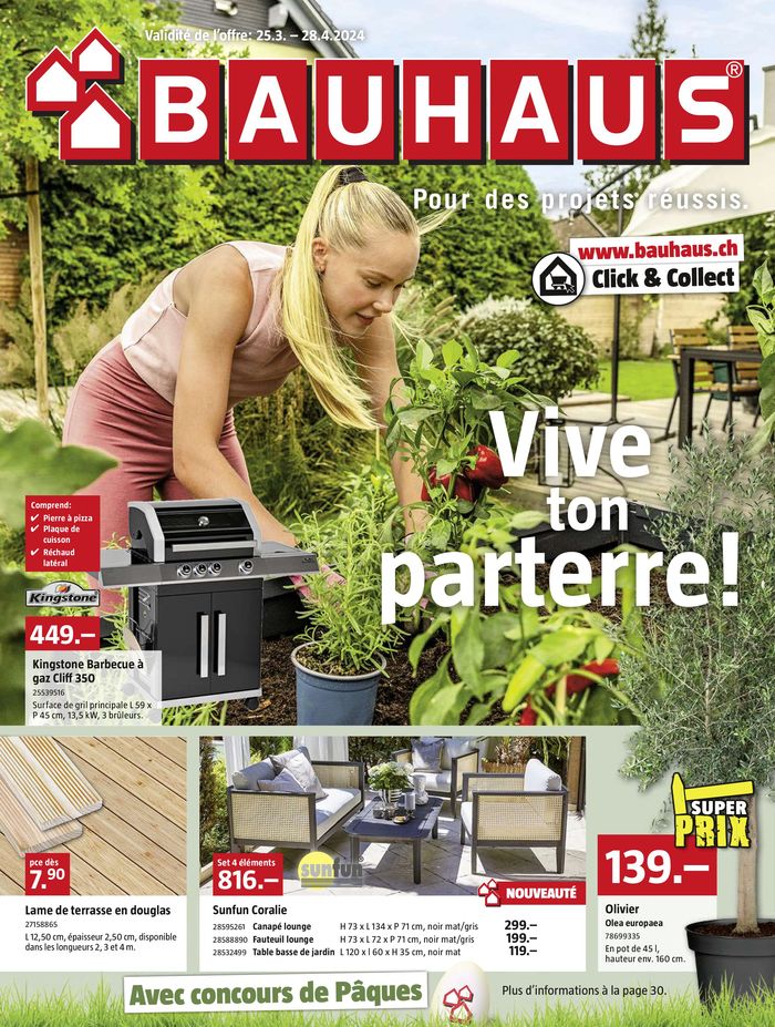 Bauhaus Katalog in Villars-sur-Glâne | Vive ton parterre! | 2.4.2024 - 28.4.2024