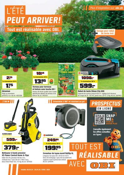 Angebote von Baumärkte & Gartencenter in Renens | L’ÉTÉ PEUT ARRIVER! in OBI | 6.4.2024 - 20.4.2024