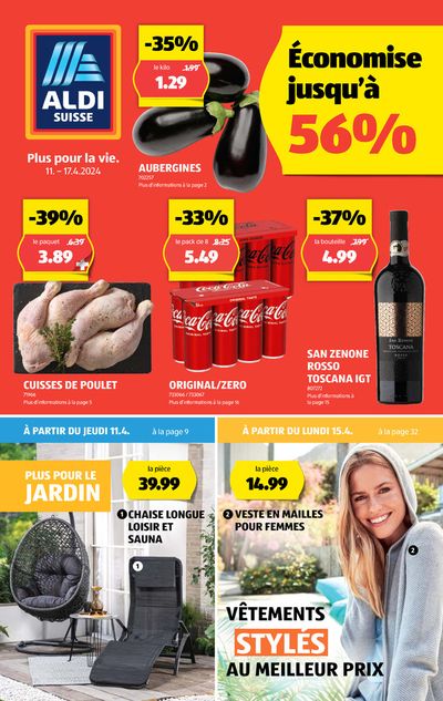 Angebote von Supermärkte in Crans-Montana | Plus pour la vie.  in Aldi | 11.4.2024 - 17.4.2024