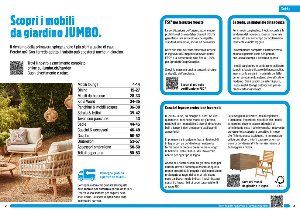 Jumbo Katalog in Glarus Süd | Prospetti di mobili per esterni 2024 | 4.4.2024 - 31.12.2024
