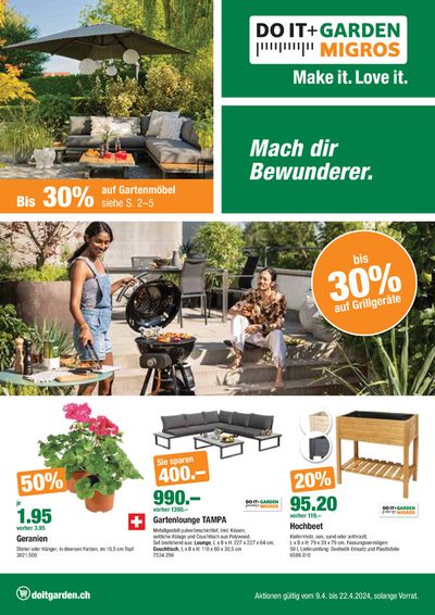 Angebote von Baumärkte & Gartencenter in Bulle | Mach dir Bewundere. in Do it + Garden | 9.4.2024 - 22.4.2024