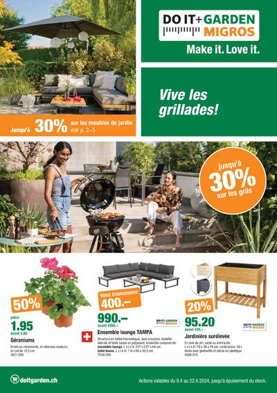 Angebote von Baumärkte & Gartencenter in Wetzikon | Vive les grillades! in Do it + Garden | 9.4.2024 - 22.4.2024