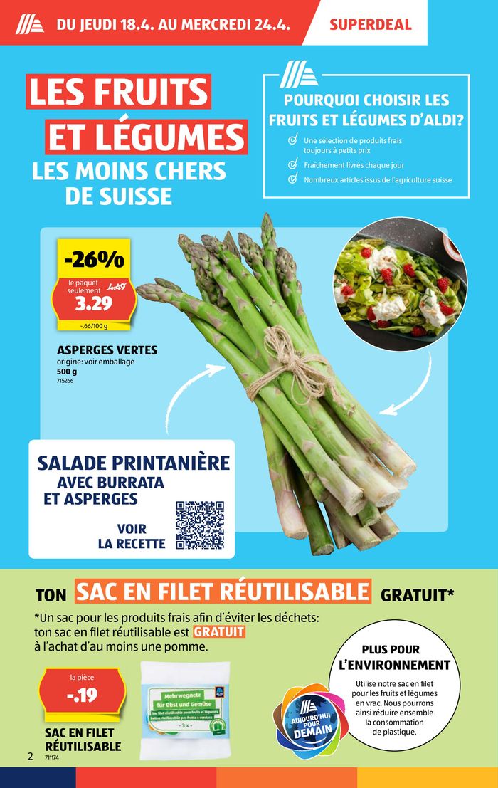Aldi Katalog in Delémont | Le bon goût de la Suisse | 18.4.2024 - 24.4.2024