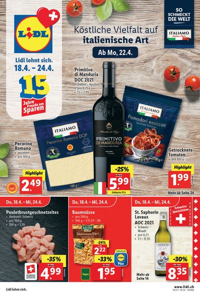 Lidl Katalog in Therwil | LIDL AKTUELL #16 | 18.4.2024 - 24.4.2024