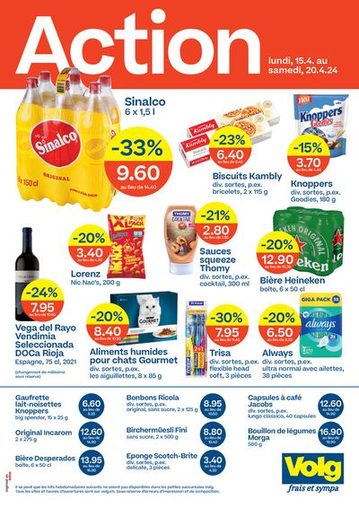 Angebote von Supermärkte in Wallisellen | Volg Action in Volg | 15.4.2024 - 20.4.2024