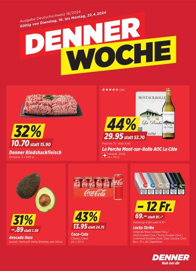 Angebote von Supermärkte in Wallisellen | Denner Woche in Denner | 16.4.2024 - 22.4.2024