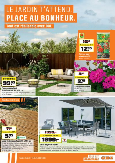 Angebote von Baumärkte & Gartencenter in Renens | LE JARDIN T’ATTEND in OBI | 20.4.2024 - 4.5.2024