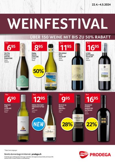 Prodega Katalog in Risch-Rotkreuz | Weinfestival | 22.4.2024 - 4.5.2024