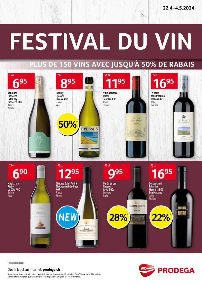 Prodega Katalog in Dietikon | Festival du Vin | 22.4.2024 - 4.5.2024