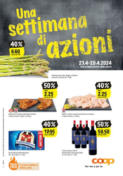 Angebote von Supermärkte in Cernobbio | Una settimana di azioni in Coop | 23.4.2024 - 28.4.2024
