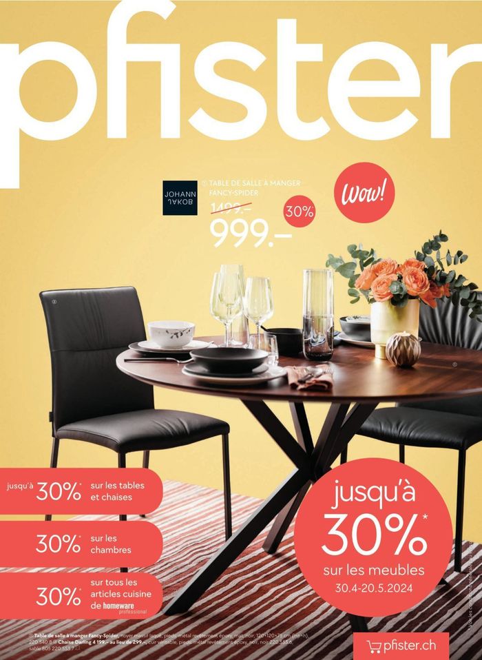 Pfister Katalog in Emmen | Pfister jusqu'à 30% | 30.4.2024 - 20.5.2024