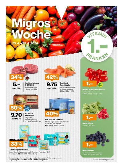 Angebote von Supermärkte in Horw | Migros Woche #17 in Migros | 23.4.2024 - 29.4.2024