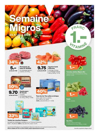 Angebote von Supermärkte in Aigle | Semaine Migros #17 in Migros | 23.4.2024 - 29.4.2024