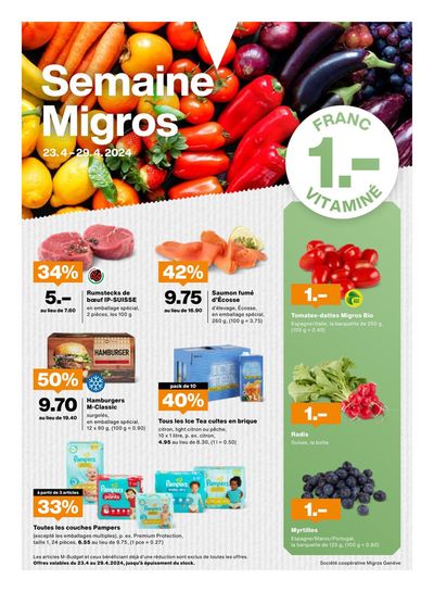 Angebote von Supermärkte in Thônex | Semaine Migros #17 in Migros | 23.4.2024 - 29.4.2024
