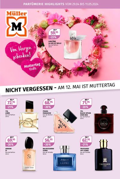 Angebote von Drogerien & Schönheit in Flawil | Müller - PARFÜMERIE HIGHLIGHTS in Müller | 29.4.2024 - 11.5.2024