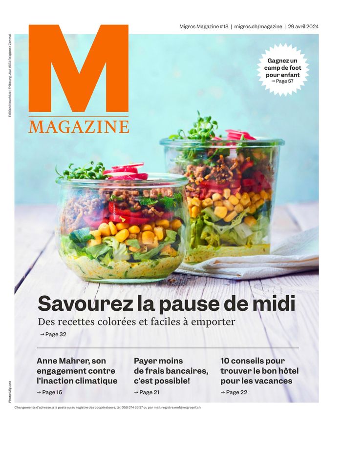 Migros Katalog in Val-de-Travers | Migros Magazine #18 | 29.4.2024 - 5.5.2024