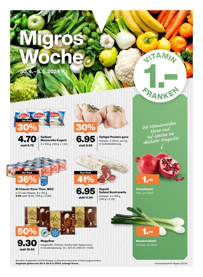 Migros Katalog in Schlieren | Migros Woche #18 | 30.4.2024 - 6.5.2024