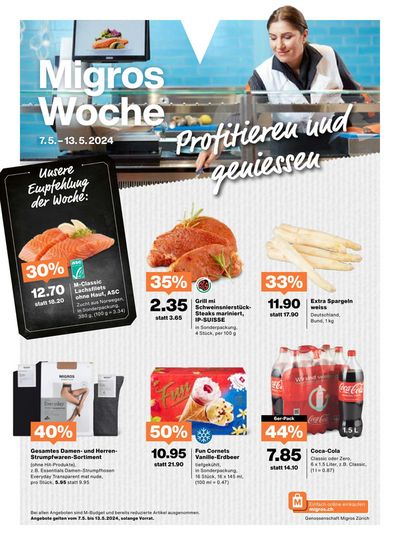 Angebote von Supermärkte in Zürich | Migros Woche #19 in Migros | 7.5.2024 - 13.5.2024