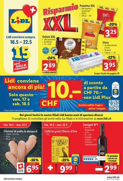 Angebote von Supermärkte in Lausanne | LIDL ATTUALE KW20 in Lidl | 16.5.2024 - 22.5.2024