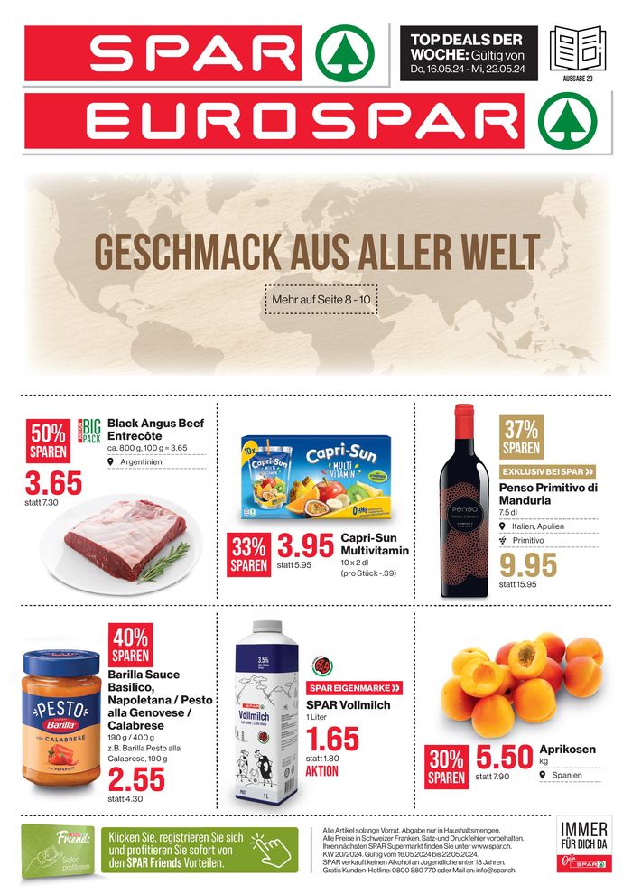 SPAR Katalog in Frauenfeld | Top deals der woche #20 | 14.5.2024 - 20.5.2024