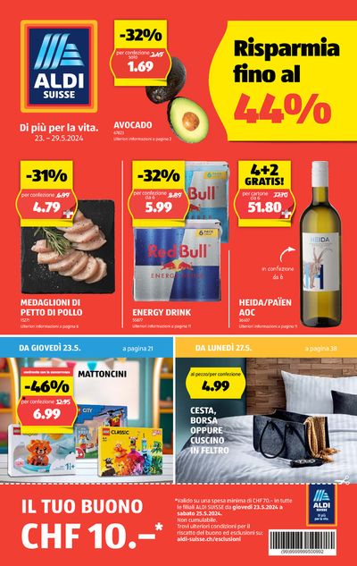 Angebote von Supermärkte in Zürich | Volantino ALDI KW21 in Aldi | 23.5.2024 - 29.5.2024