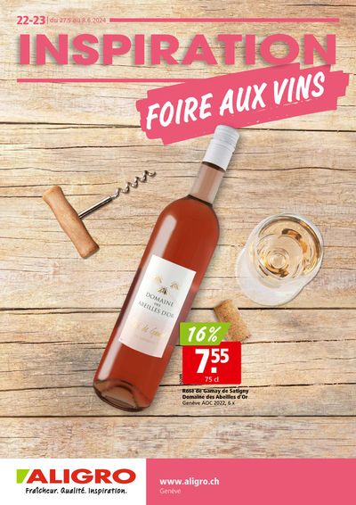 Aligro Katalog in Lausanne | Aligro - Foire aux vins | 27.5.2024 - 8.6.2024