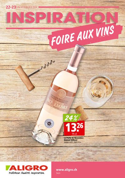 Aligro Katalog in Lausanne | Foire aux vins | 27.5.2024 - 8.6.2024