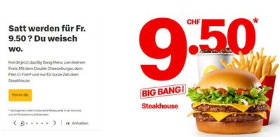 Angebote von Restaurants in Genève | Big Bang Menu in McDonald's | 23.5.2024 - 31.8.2024