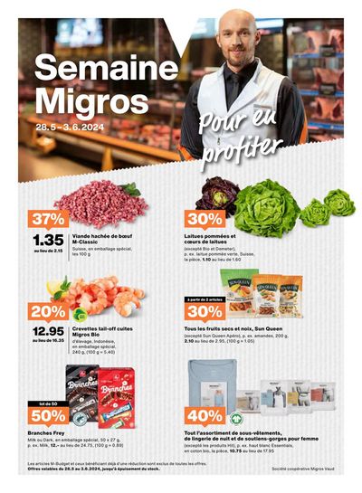 Angebote von Supermärkte in Yverdon-les-Bains | Semaine Migros #22 in Migros | 28.5.2024 - 3.6.2024