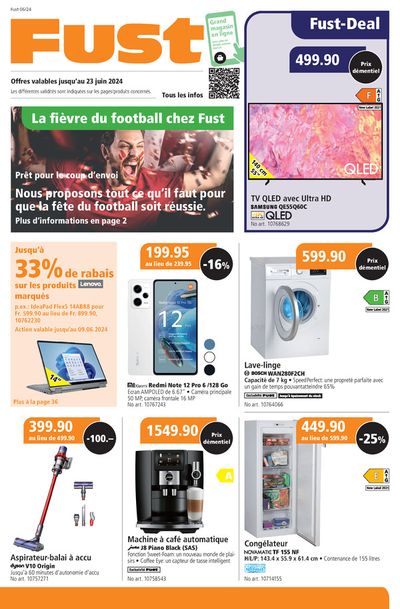 Angebote von Elektro & Computer in Chêne-Bougeries | Courrier Fust Juin  in Fust | 29.5.2024 - 23.6.2024