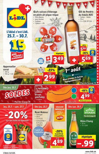 Angebote von Supermärkte in Genève | LIDL Actuel KW30 in Lidl | 25.7.2024 - 30.7.2024