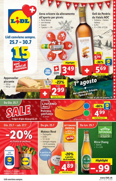 Angebote von Supermärkte in Lausanne | LIDL Attuale KW30 in Lidl | 25.7.2024 - 30.7.2024