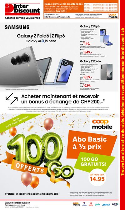 Angebote von Elektro & Computer in Lausanne | Rabais sur tous les smartphones in Microspot | 23.7.2024 - 4.8.2024