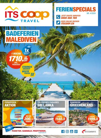 Angebote von Reisen & Freizeit in Uzwil | Ferien Specials 04/24 in Coop Travel | 1.8.2024 - 17.9.2024