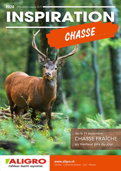 Aligro Katalog in Bassersdorf | Inpiration Chasse | 27.8.2024 - 10.9.2024