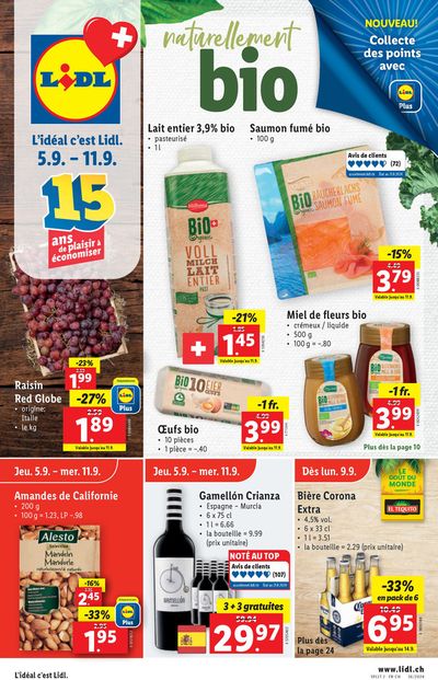 Lidl Katalog in Spiez | Exklusivi Deals und Schnäppchen | 5.9.2024 - 11.9.2024