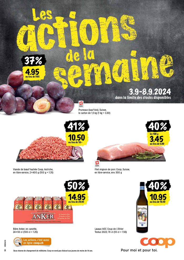 Coop Katalog in Lausanne | Coop reklamblad | 3.9.2024 - 8.9.2024