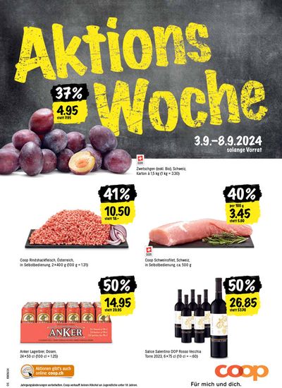 Angebote von Supermärkte in Romanshorn | Top-Deals für alli Chunde in Coop | 3.9.2024 - 8.9.2024