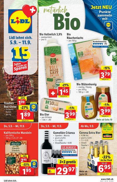 Lidl Katalog in Spiez | Jetzt spare mit üse Deals | 5.9.2024 - 11.9.2024