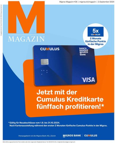 Angebote von Supermärkte in Zollikon | Exklusivi Deals und Schnäppchen in Migros | 3.9.2024 - 17.9.2024