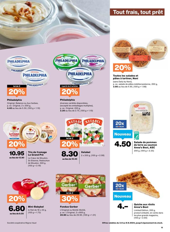 Migros Katalog in Lutry | Aktuälli Deals und Ängbot | 3.9.2024 - 17.9.2024